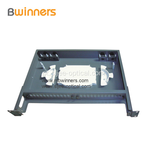 1U 24 núcleos fixos tipo caixa terminal da montagem de cremalheira da fibra óptica